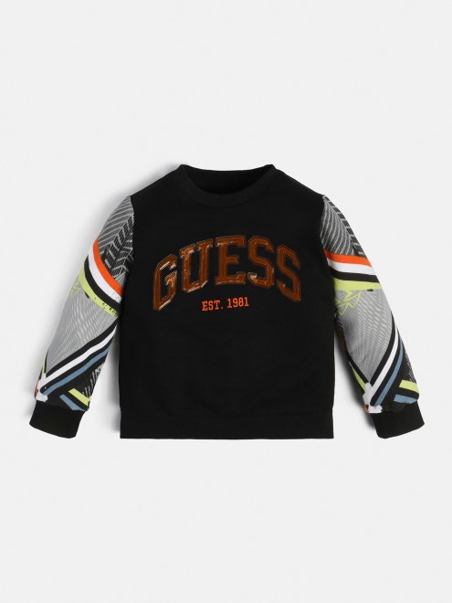 Sudadera Con Logo Delantero Guess Negro Nueva Tendencia