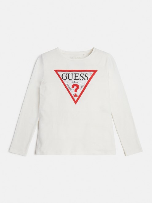 Camiseta Con Logo De Triangulo Guess Blanco