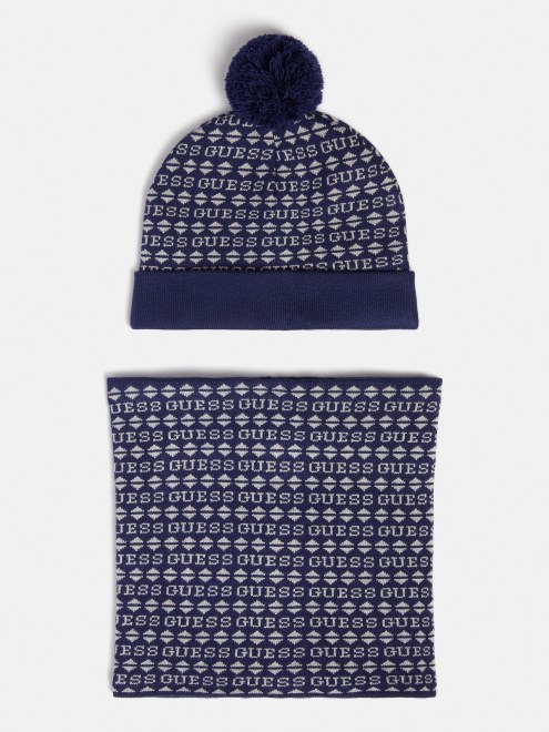 Conjunto De Gorro Y Capucha En Gris Guess