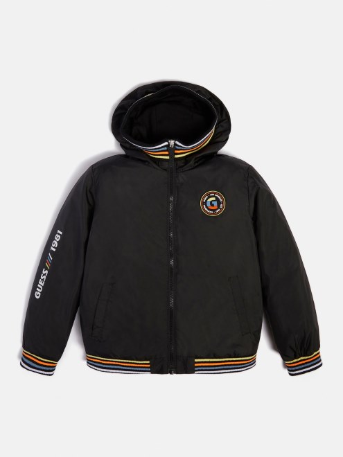 Cortavientos Guess Con Logo Lateral Negro