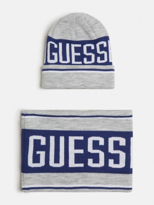 Conjunto Gorro Y Bufanda Guess Gris