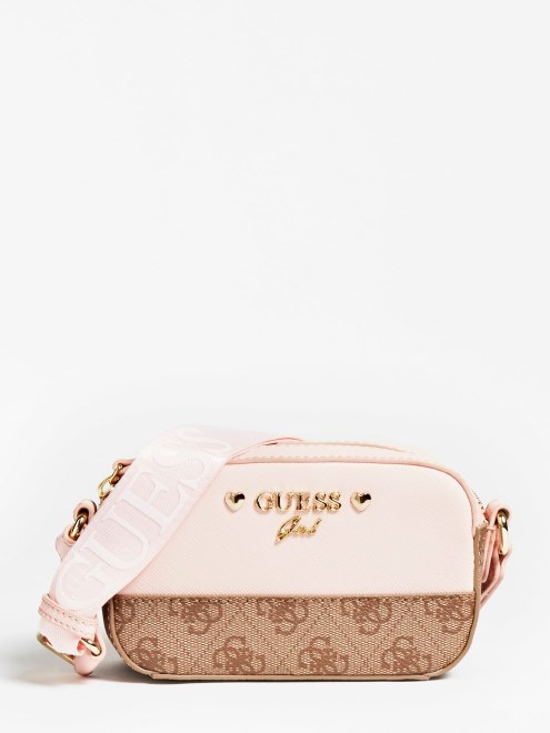 Bolsa Crossbody Guess Micole 4g ​​logo Rosa