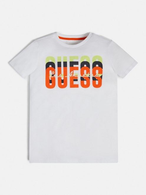 Camiseta Blanca Con Logo En La Parte Delantera De Guess Nueva Tendencia