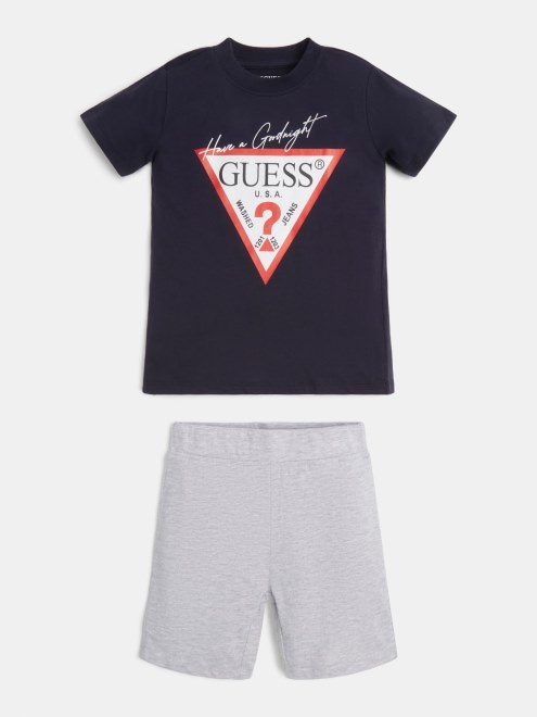 Conjunto Camiseta Y Shorts Guess Azul