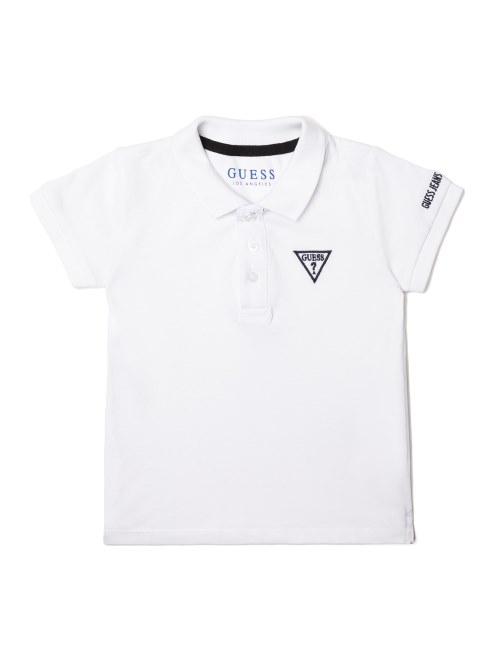 Guess Polo Blanco Con Logo En La Parte Delantera