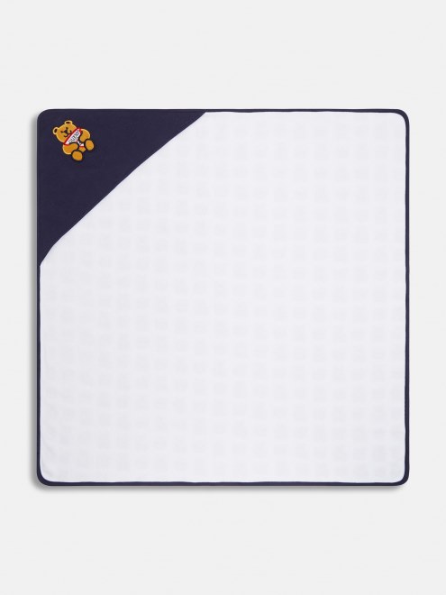 Toalla De Bebe Con Logo Guess All Over Blanco Multicolor