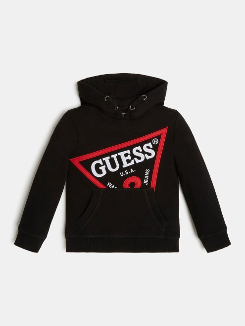 Sudadera Guess Negra Con Logo En La Parte Delantera