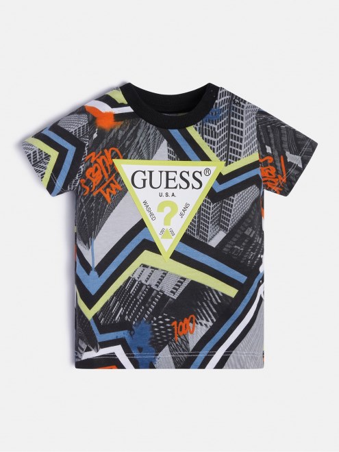 All Over Print Camiseta Guess Gris Multi