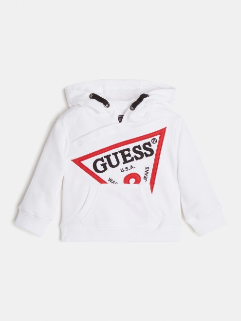 Sudadera Con Logo Delantero Guess Blanco Nueva Tendencia