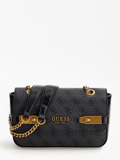 Mini Bandolera Con Logo 4g Zadie En Gris Guess