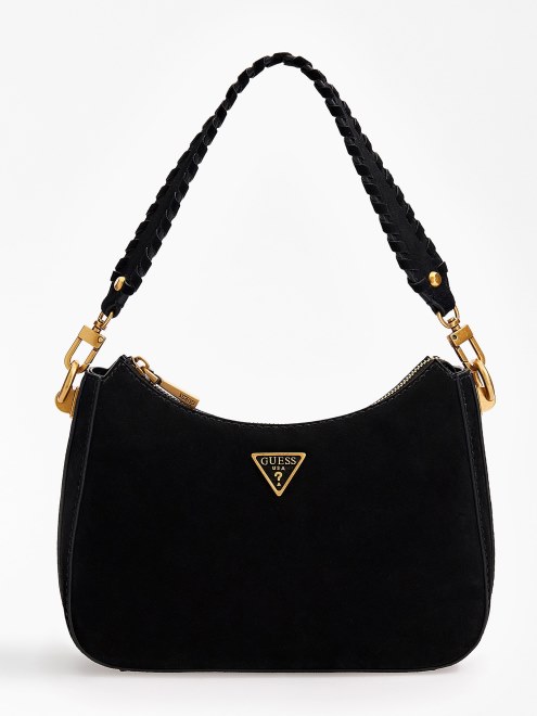 Bolso De Hombro Guess Mini Kaoma De Ante Negro