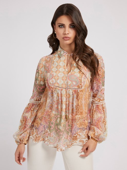 Blusa De Gasa Rosa Multi Adivinar