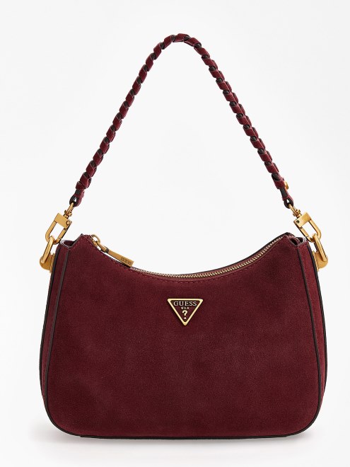 Bolso De Hombro Mini Kaoma De Ante Rojo Guess