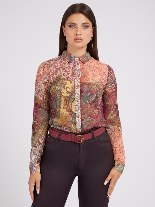 Adivinar Toda La Camisa De Impresion Roja