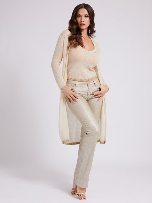 Cárdigan Ancho Guess Crema Lurex