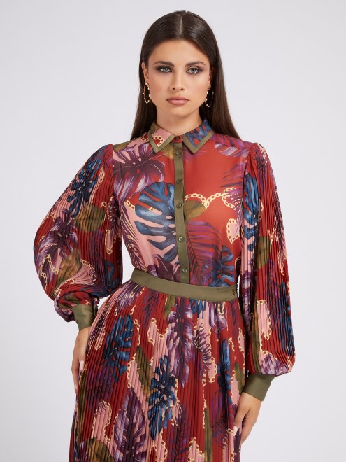 Adivinar Camisa Estampada Floral Fantasía