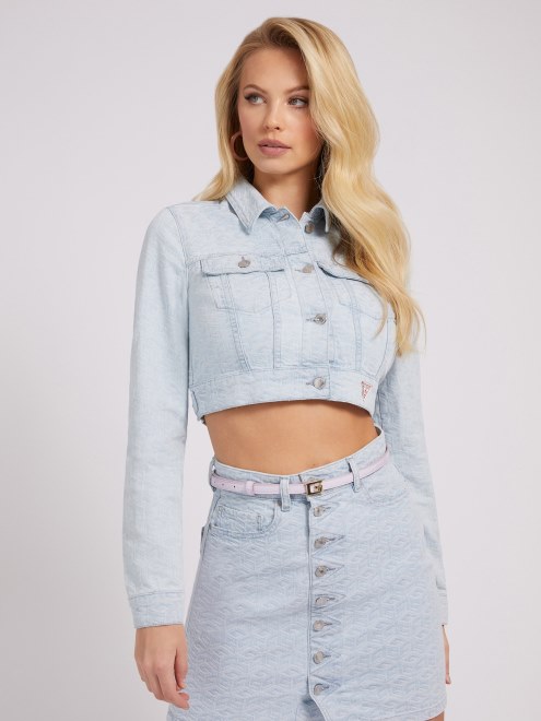 Chamarra De Mezclilla Azul Con Logo