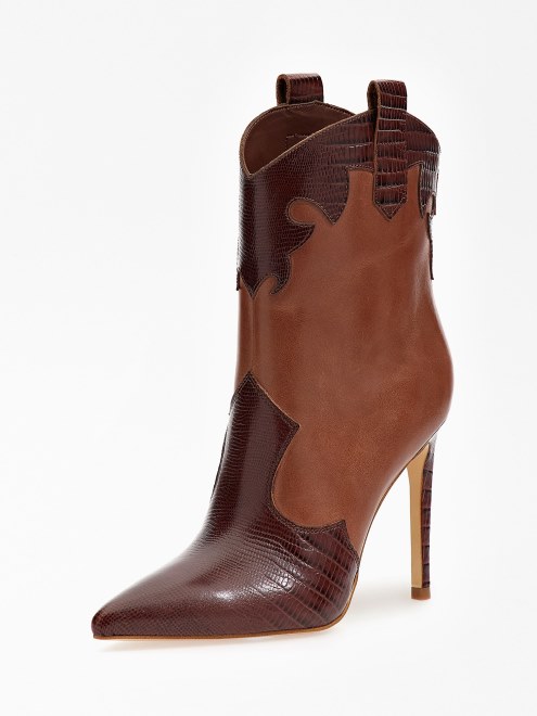 Botines Breann De Piel Auténtica Beige Guess