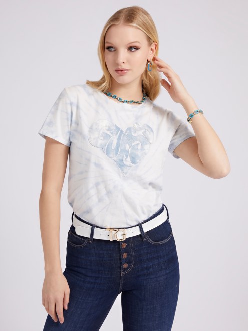 Camiseta Guess Tie-dye Azul Multi