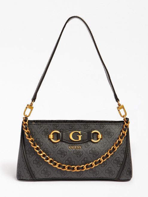 Bolso De Hombro Con Logo Izzy 4g Gris Guess