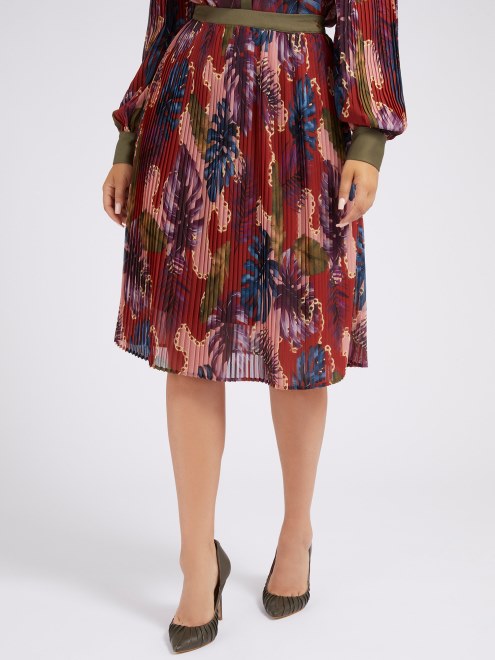 Falda Plisada Con Estampado Completo Guess Floral Fantasy