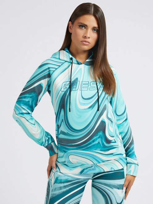Sudadera All Over Print Azul Guess
