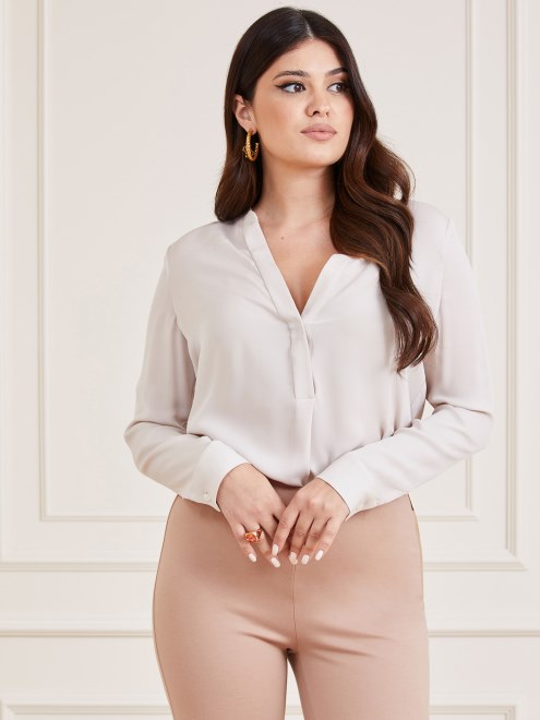 Blusa Seda Marciano Supongo Crema