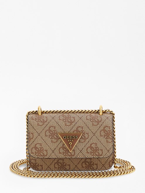 Bolsillo Cruzado Guess Alexie 4g Logo Micro Beige