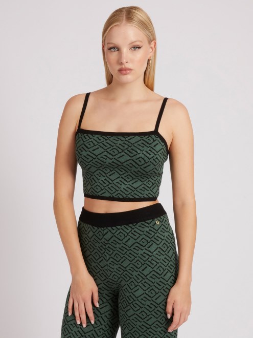 Suéter Verde Top Jacquard Supongo