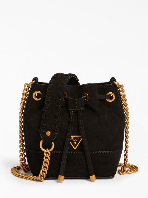 Bolso Bombonera Guess Mini Kaoma De Ante Negro