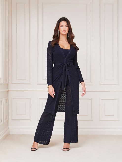 Cárdigan Suéter Cardigan Azul Marciano