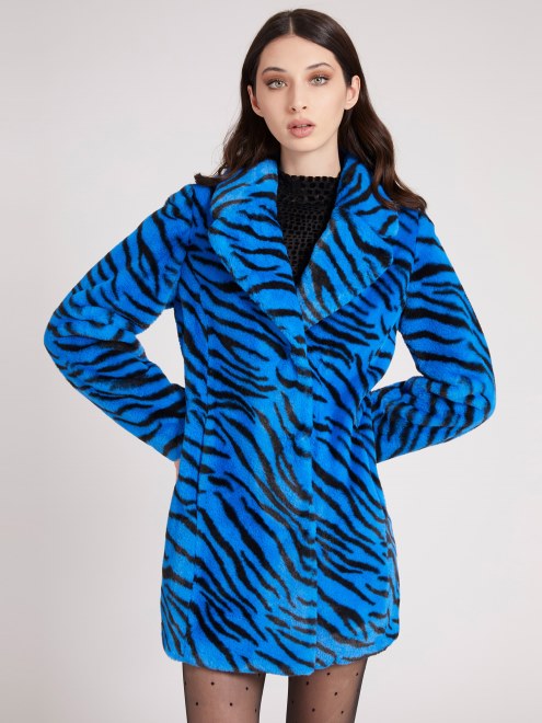 Chamarra Azul Multi Guess Animalier De Pelo Sintetico