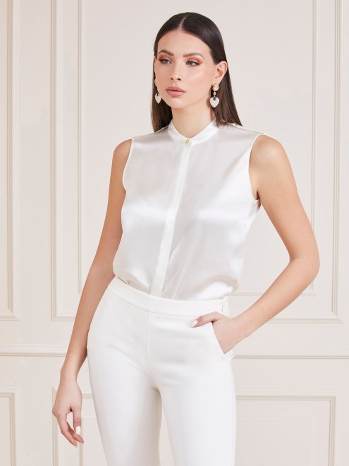 Adivinar Marciano Top De Seda Crema