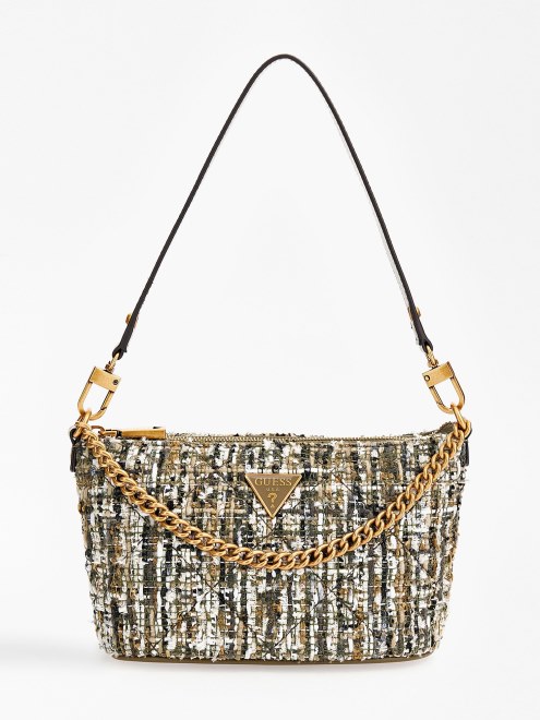 Minibolsillo Bombonera Cessily Verde Tweed Adivinar