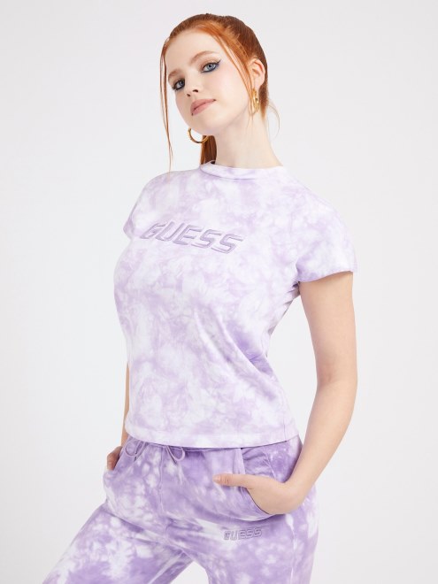 Camiseta Violeta Con Efecto Tie-dye