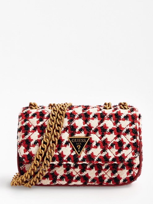 Bolsa Crossbody Adivinar Cessily Micro De Tweed