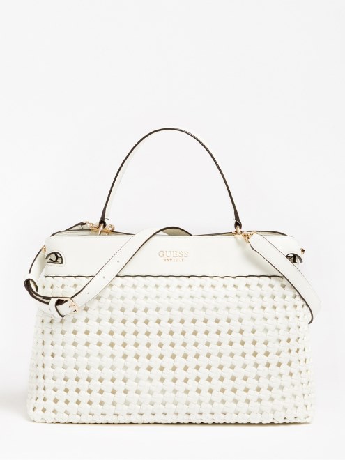 Bolso Sicilia Blanco Trenzado Guess