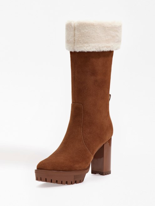 Botas Marrones De Piel Sintética Timoty Guess