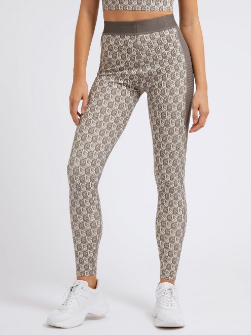 Leggins Con Logo En Toda La Prenda Gris Guess