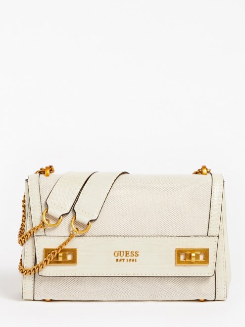 Bandolera Con Colgante Del Logo De Katey En Blanco