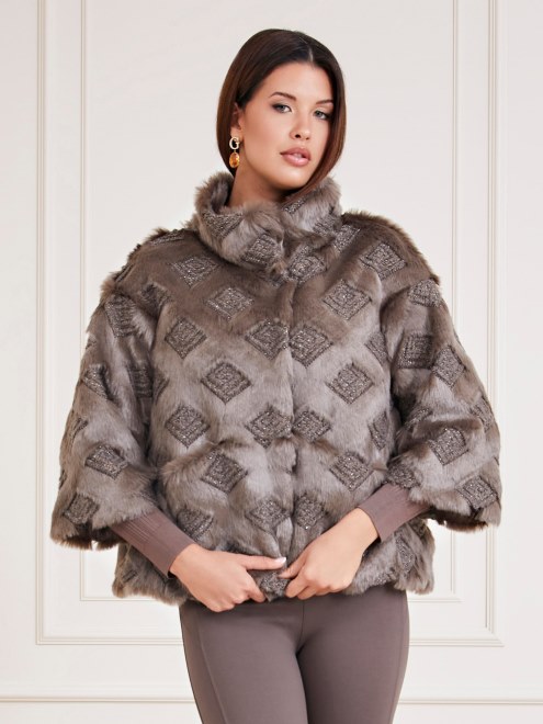 Chamarra Marciano De Piel Sintética Guess Marrón