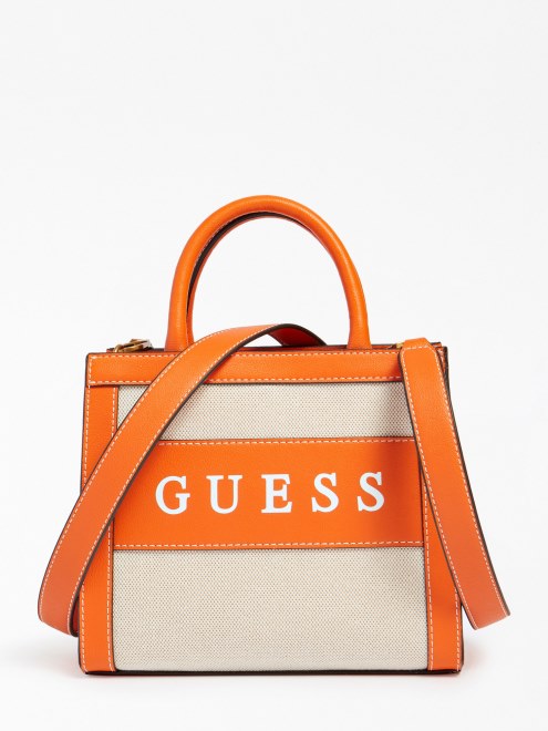 Bolso De Compras Guess Salford Naranja