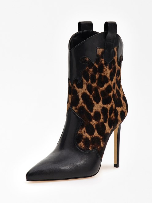 Botines Breann Cuero Real Guess Animalier