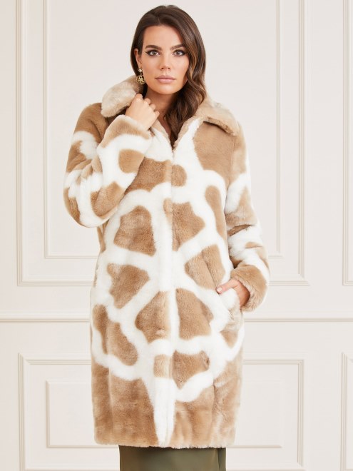 Abrigo De Piel Sintetica Marron Supongo