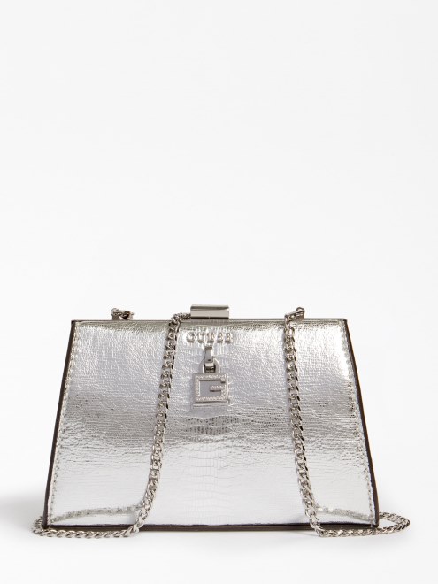 Clutch Mini Noche Otoño Frustrado Guess Plata