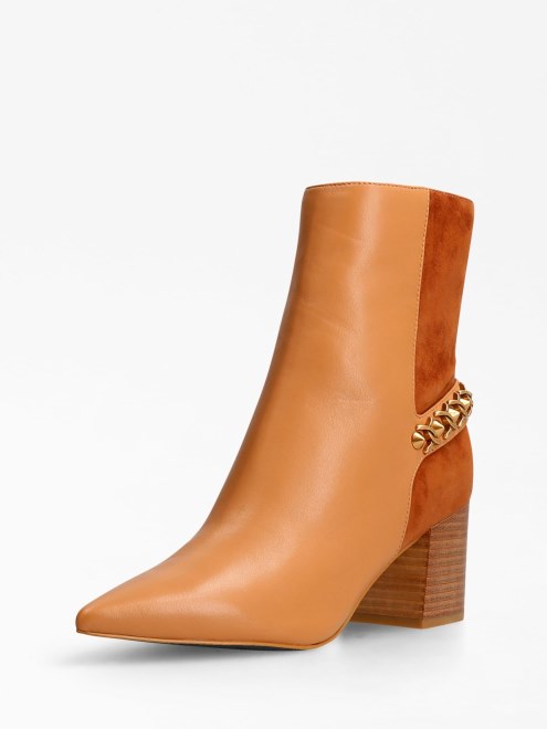 Bota Baja De Cuero Real Hibah Adivinar Marron