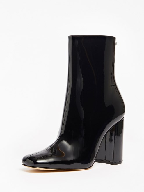 Botas Negras Guess De Charol Beaker Bajas