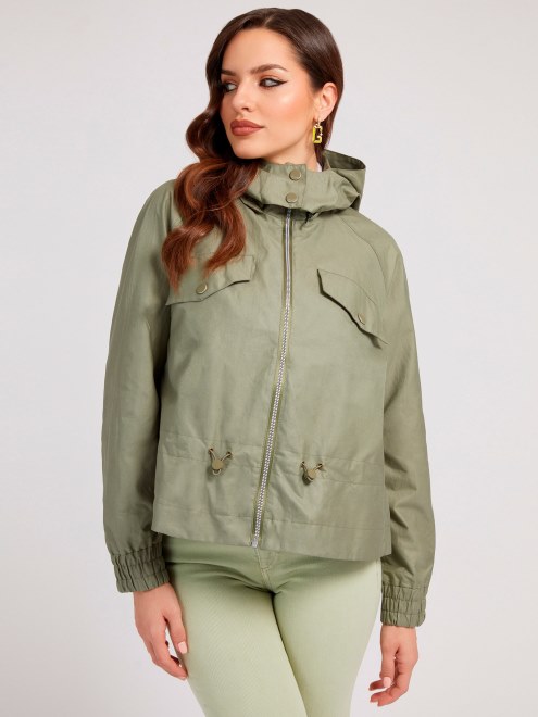 Chaqueta Cortavientos Con Capucha Guess Verde
