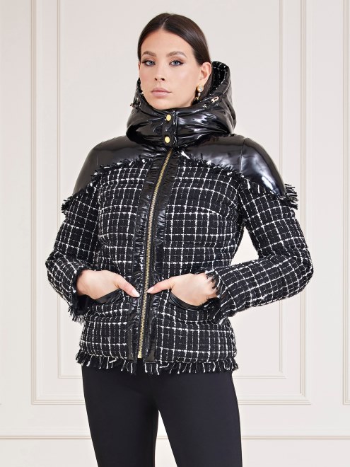Chaqueta Acolchada Marciano De Tweed Negra Multi Guess