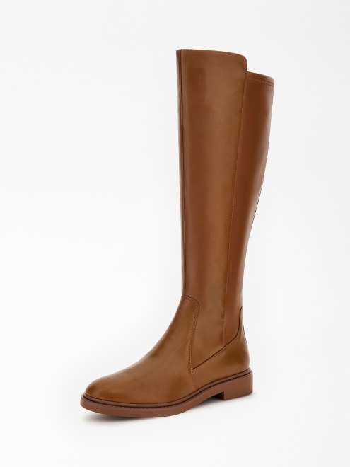 Botas Altas Faeya De Piel Sintética Adivinar Marrón